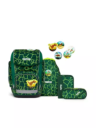 ERGOBAG | Set di zaini scolastici da 5 pezzi CUBO - Caverna d'ambra | dunkelgrün